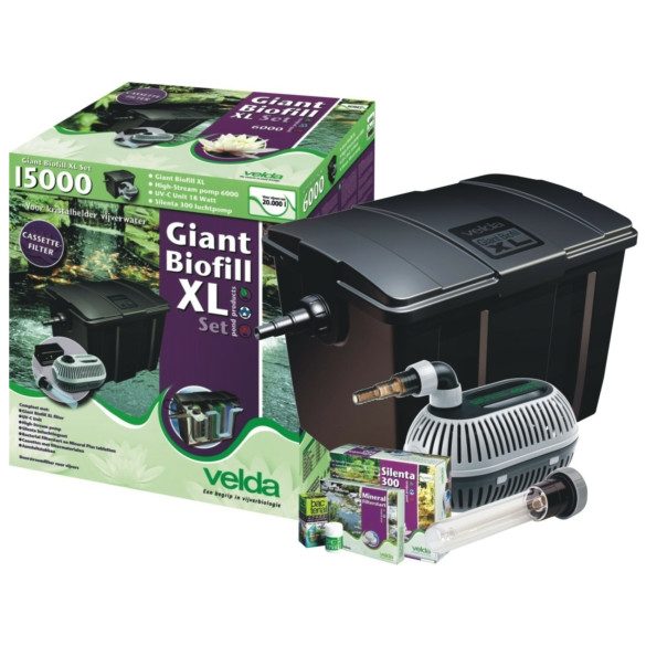 Velda Giant Biofill XL szett 60000, 60 m3 vízhez (2 x 36 W UV-C, 15000 l/H High-Stream)