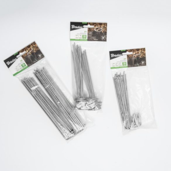 B-MAN Leszúró tüske agroszövethez/vakondhálóhoz, műfűhöz FÉM "U" alak 3cm/15cm 20db/cs