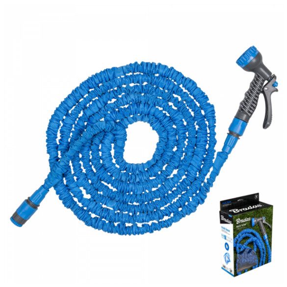 TRICK HOSE flexibilis, rugalmas, táguló, csavarodásmentes locsolótömlő szett 5m-15 m + 7f 4bar