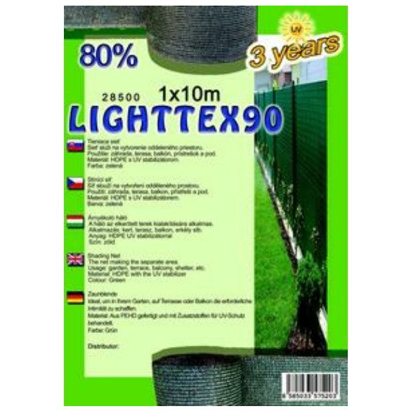 LIGHTTEX90 Árnyékoló háló 1x10m zöld 80%