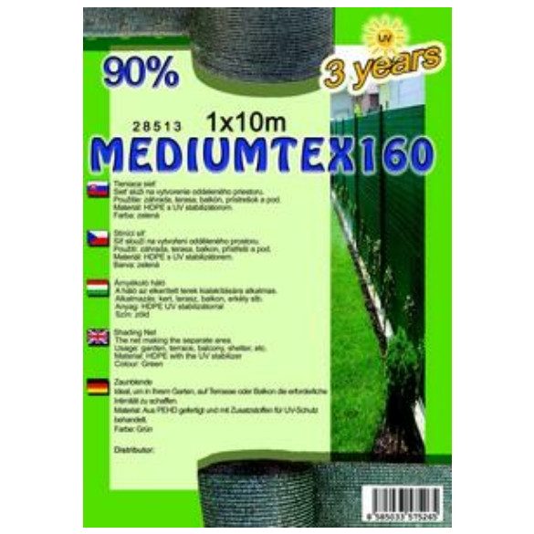 MEDIUMTEX160 Árnyékoló háló 1x10m zöld 90%