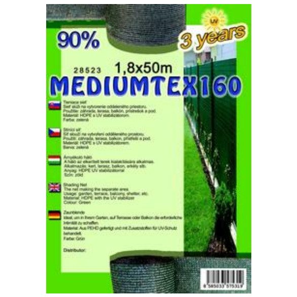 MEDIUMTEX160 Árnyékoló háló 1,8x50m zöld 90%