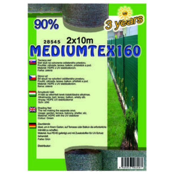 MEDIUMTEX160 Árnyékoló háló 2x10m zöld 90%