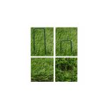 B-MAN Fém leszúrótüske műfűhöz, U alakú, zöld, 16cm 20db/csom